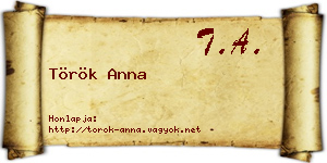 Török Anna névjegykártya